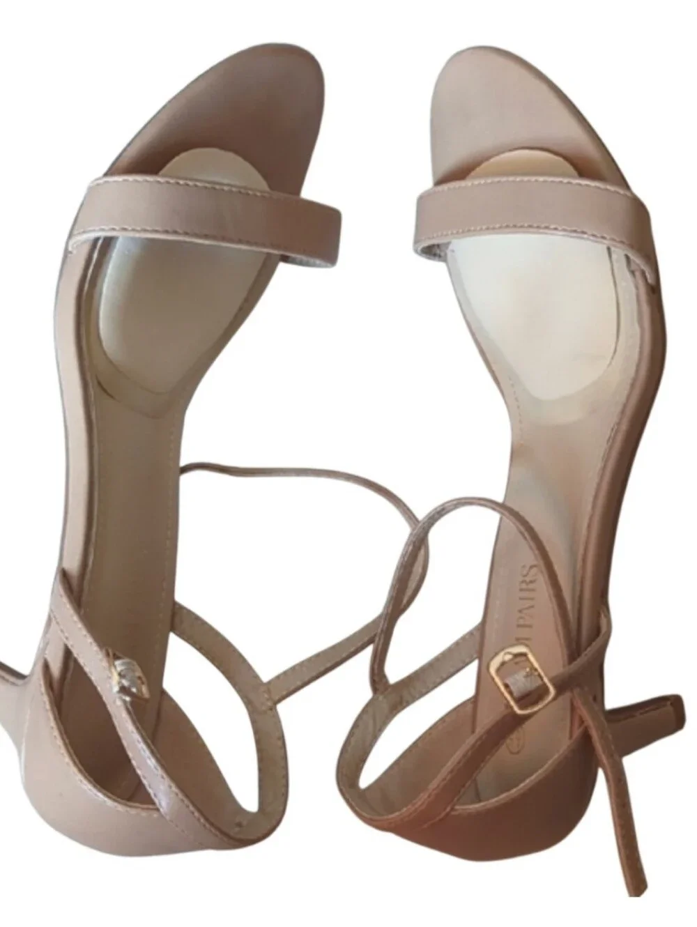 Dream Pairs Beige Strappy Heels